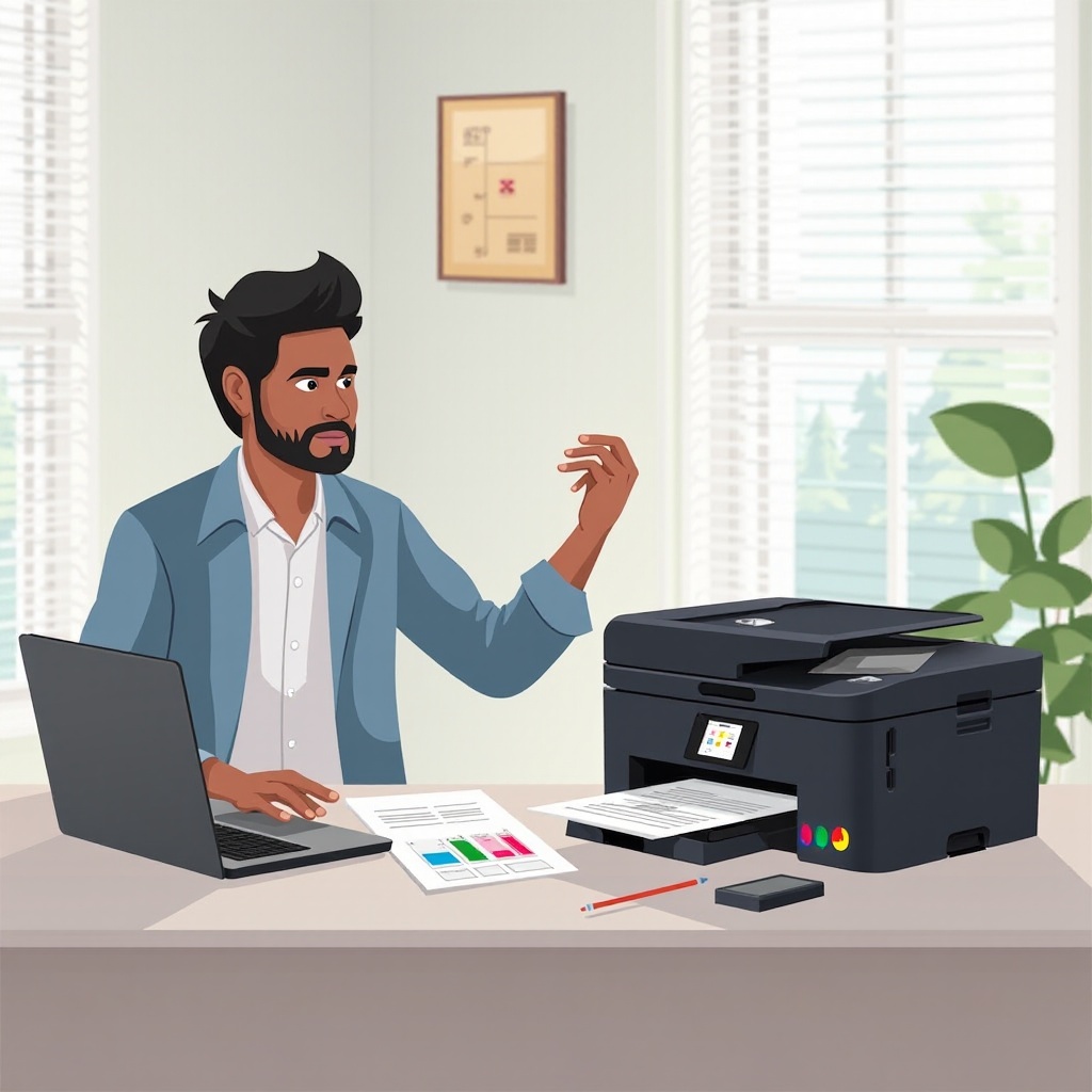 printer ink full but not printing